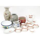 A quantity of assorted ceramics to include Royal Grafton coffee wares in the Majestic pattern, a