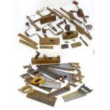 A quantity of 20thC woodworking tools, comprising saws, spoke shave, drills, planes etc. Please Note