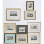 A quantity of assorted prints and engravings to include Chelsea Hospital Middlesex after