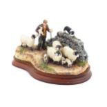 A Border Fine Arts limited edition model Off the Fell by Hans Kendrick, model no. B1040. Limited