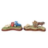 Two Border Fine Arts models comprising a limited edition James Herriot model Supplementary Feeding