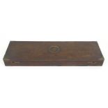 A 19thC mahogany gun motor case brass mounts, the green baize-lined interior fitted for a side by