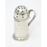 A Victorian silver pepperette of shaker form, hallmarked Birmingham 1896, maker M Bros. Approx. 2