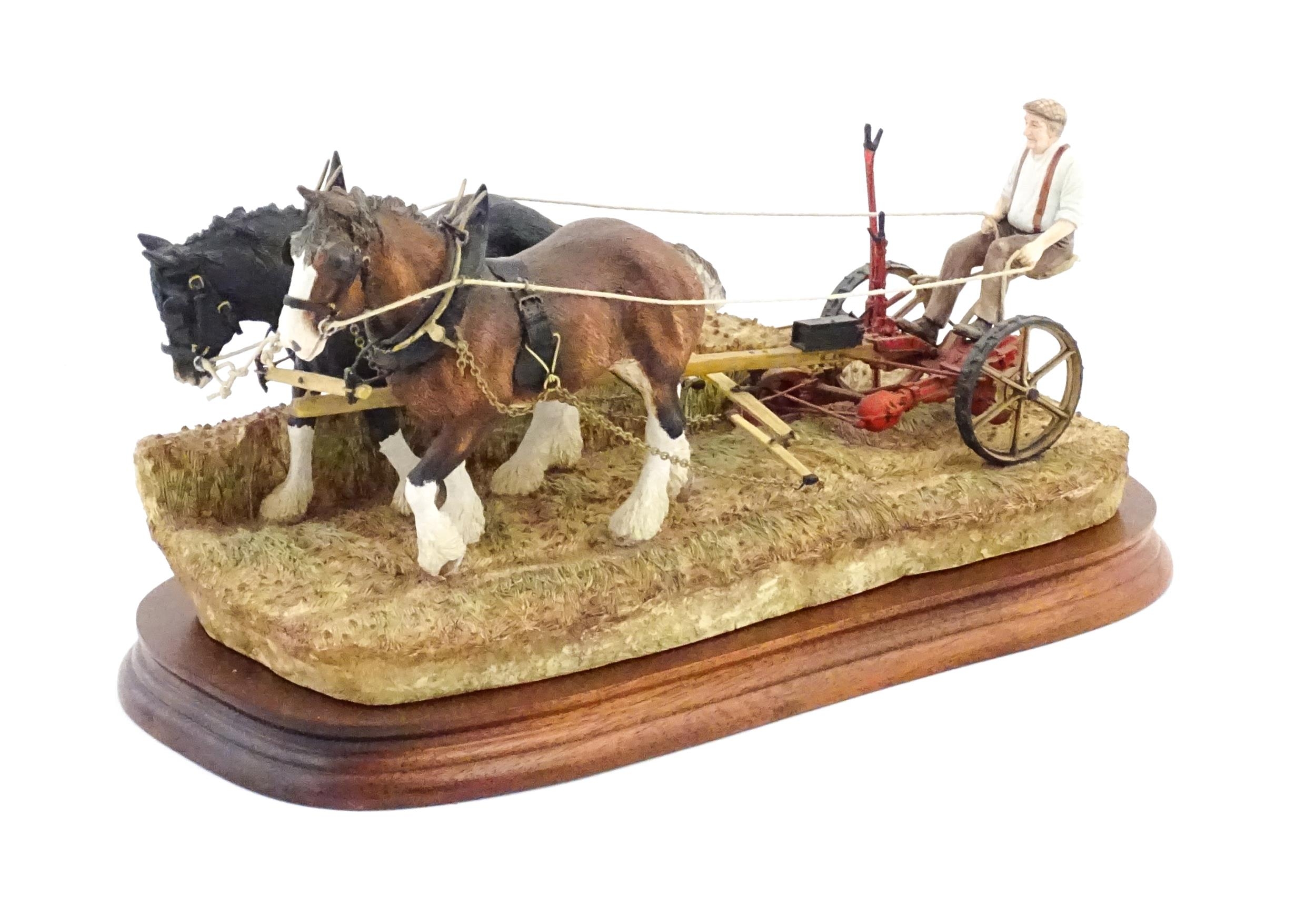 A Border Fine Arts limited edition model Hay Cutting Starts Today, Standard edition, by Ray Ayres,