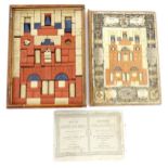 Toys: A 19thC boxed set of Richter's Anchor Box containing stone building blocks with original