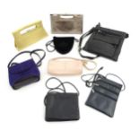 Vintage Fashion: Eight assorted handbags in various colours, to include Nine West, Rossi, Peter