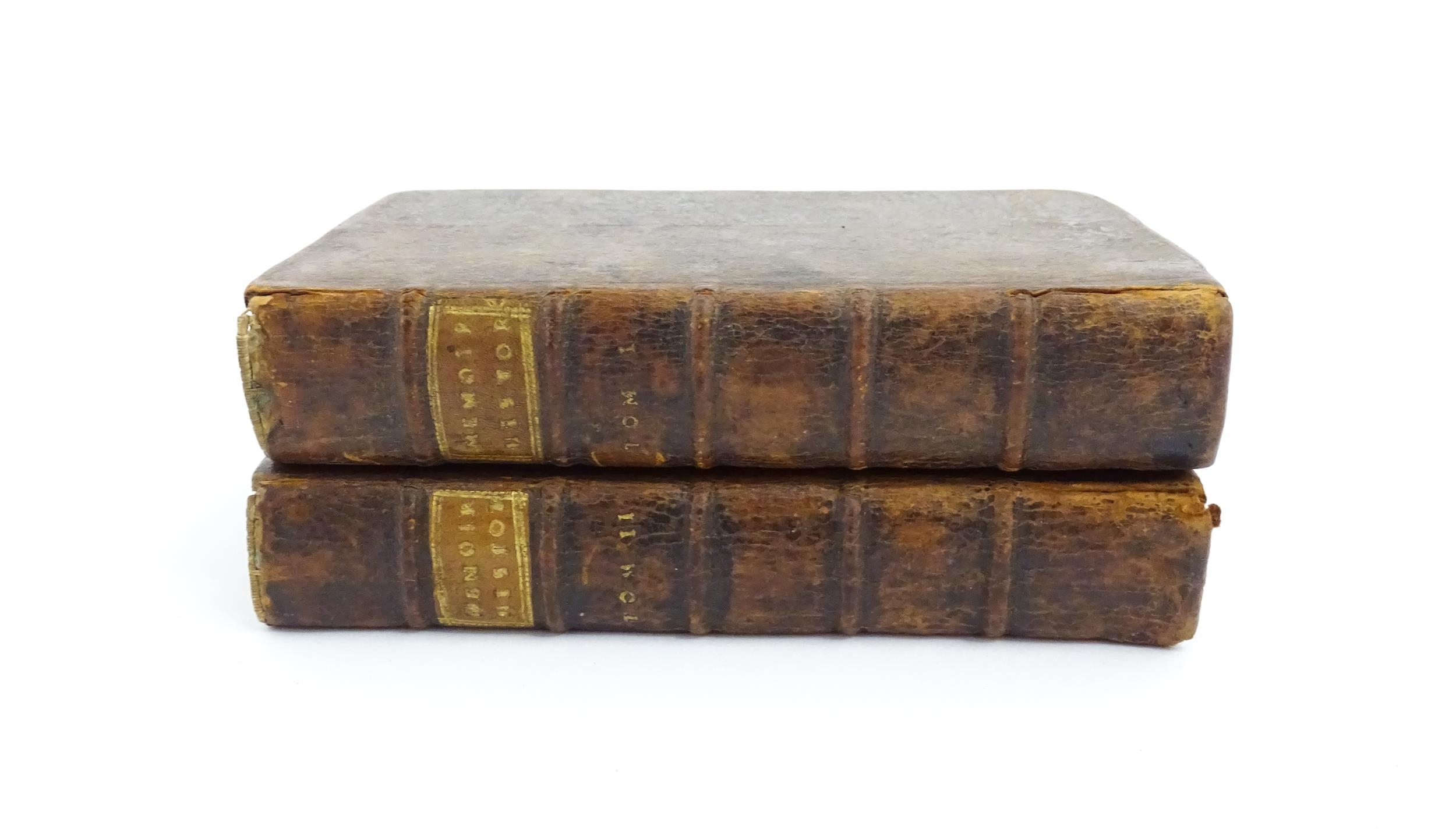 Books: Memoires Historiques, Politiques, Critiques et Litteraires, in two volumes, by Amelot de la - Image 3 of 7