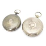 Local Buckinghamshire Interest: Two Victorian silver cased hunter pocket watches, one with