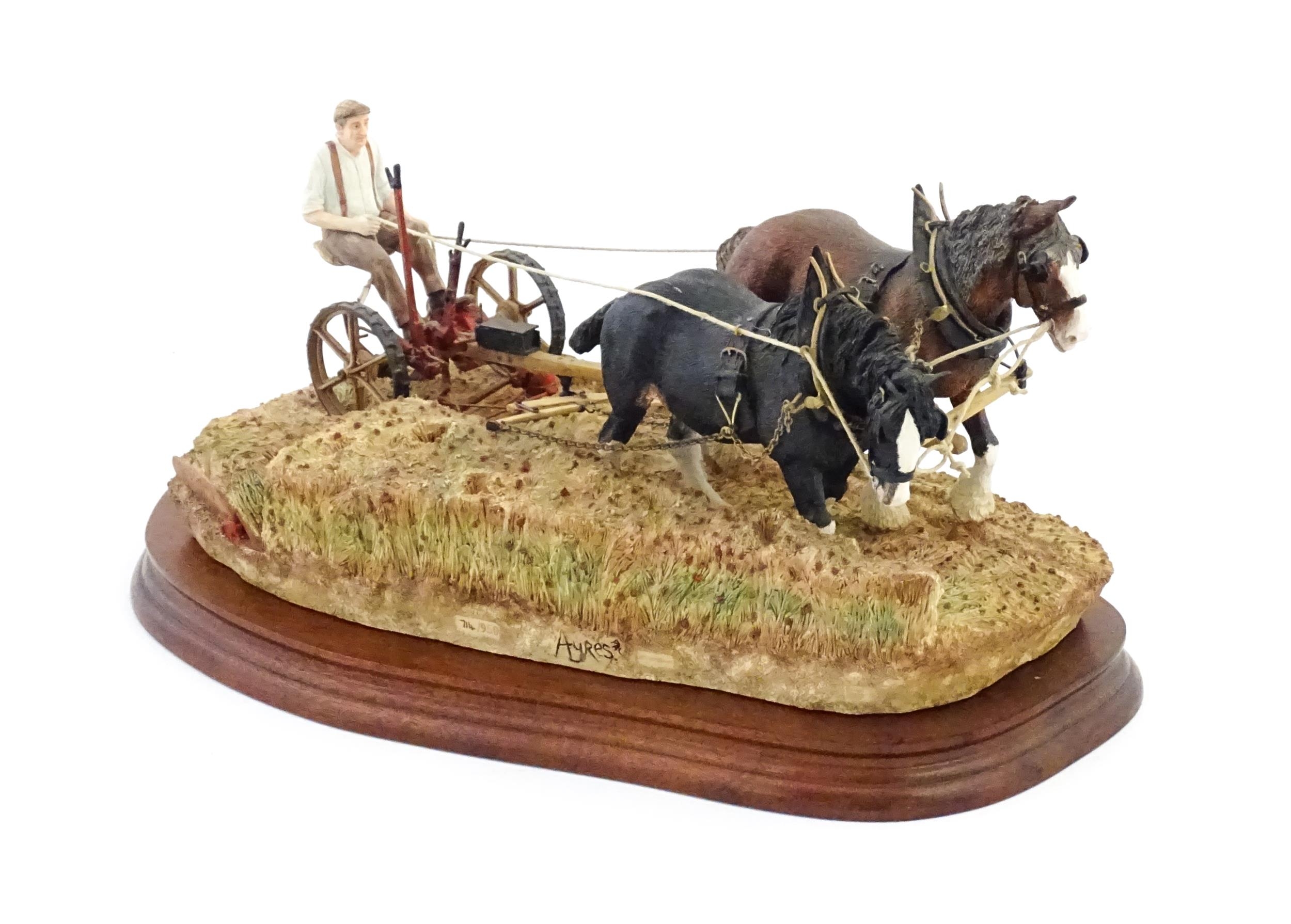 A Border Fine Arts limited edition model Hay Cutting Starts Today, Standard edition, by Ray Ayres, - Image 3 of 9