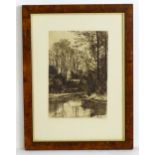 After John Postle Heseltine (1843-1929), Etching, Grove Mill, Watford. Approx. 9 1/4" x 6" Please
