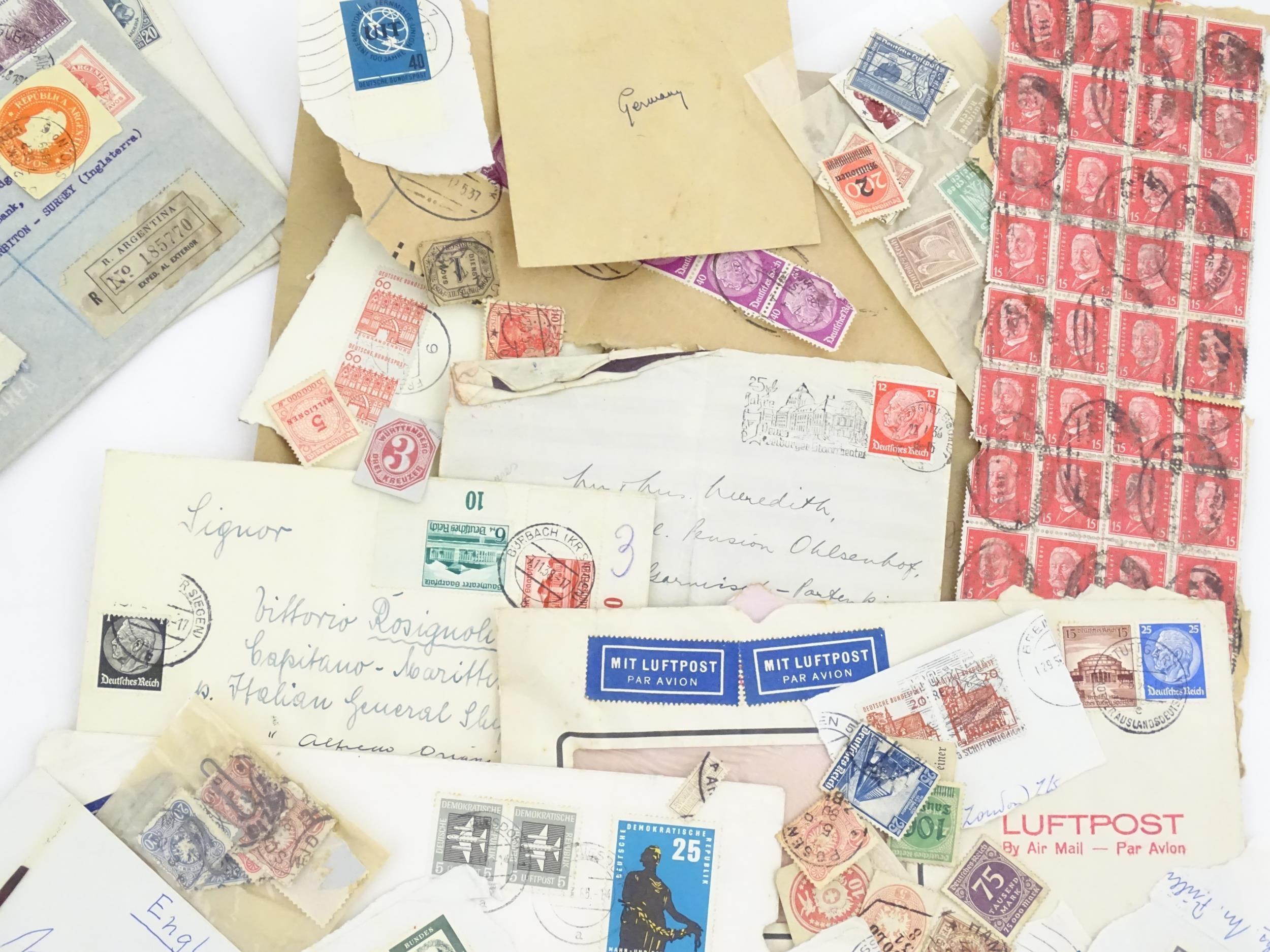 A large quantity of 19thC and later postage stamps and albums, to include two Penny Black stamps, - Image 27 of 33