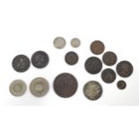 Coins : A quantity of assorted 19thC and later Hispanic coins to include examples from Spain,