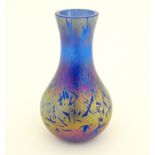 A Royal Brierley glass vase with lustre detail. Bearing label under. Approx. 6 3/4" high Please Note