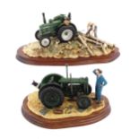 Two Border Fine Arts models by Ray Ayres, comprising a limited edition James Herriot model Hauling