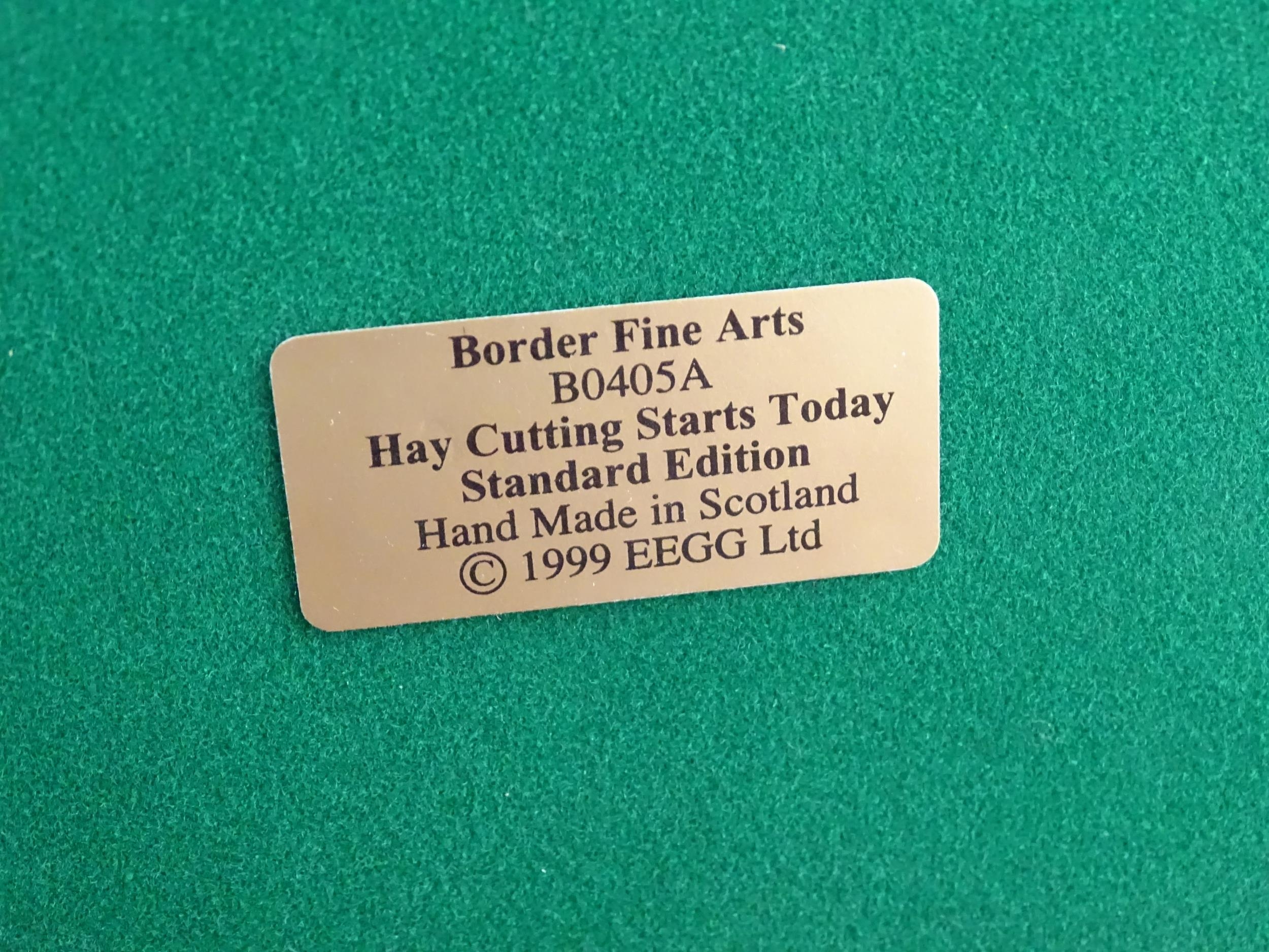 A Border Fine Arts limited edition model Hay Cutting Starts Today, Standard edition, by Ray Ayres, - Image 9 of 9
