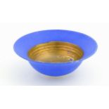 A studio pottery bowl by Mary Rich with cobalt blue and gilt detail. Makers mark to rim of base.