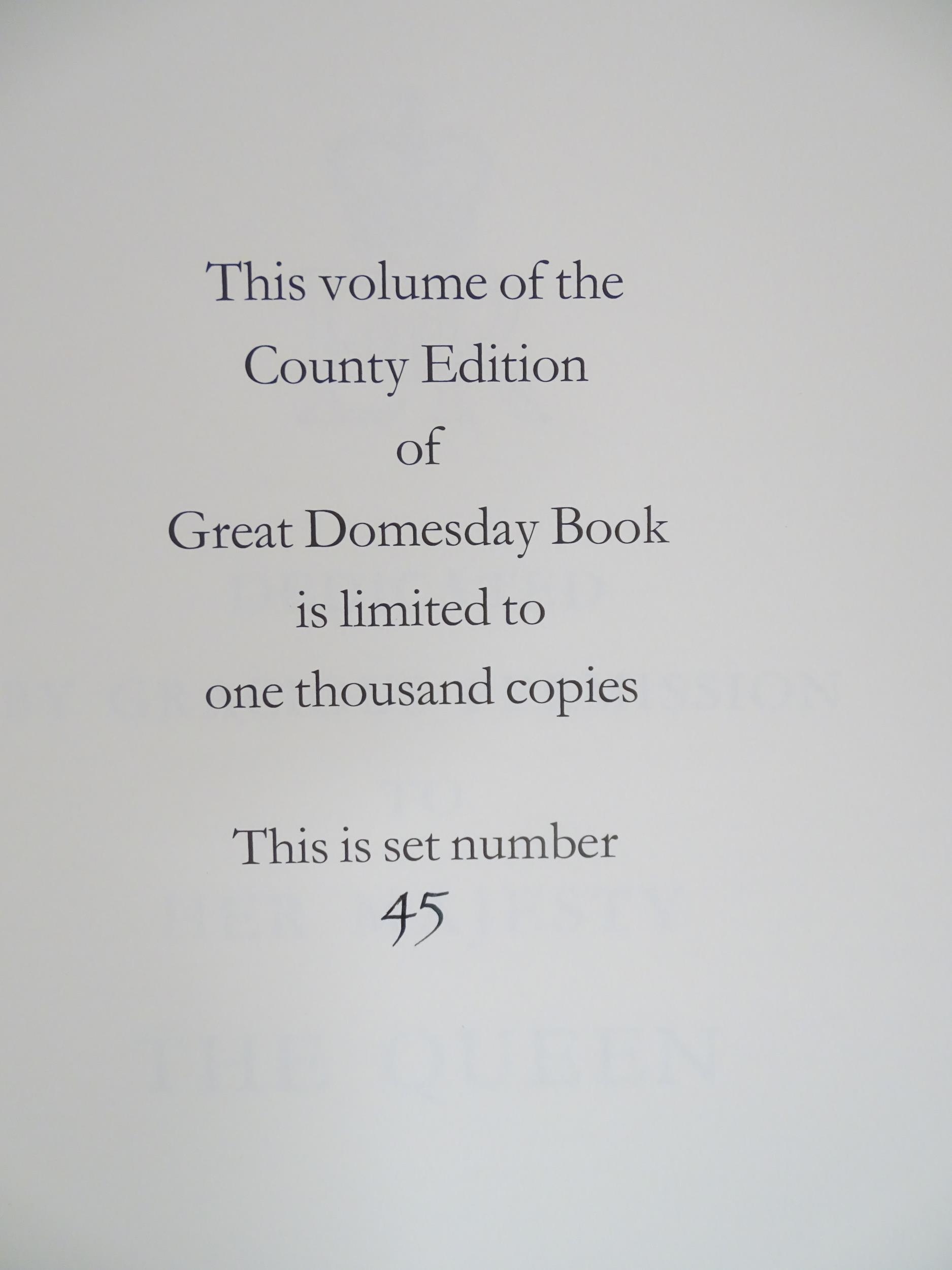 Books: The Lancashire Domesday, comprising Introduction & Translation, Studies, and Folios & Maps. - Image 8 of 15