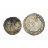 Coins: Two Elizabeth I hammered silver coins (2) Please Note - we do not make reference to the