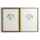 Manner of Louis Icart (1888-1950), Limited edition colour etchings, A pair of Art Deco portraits,