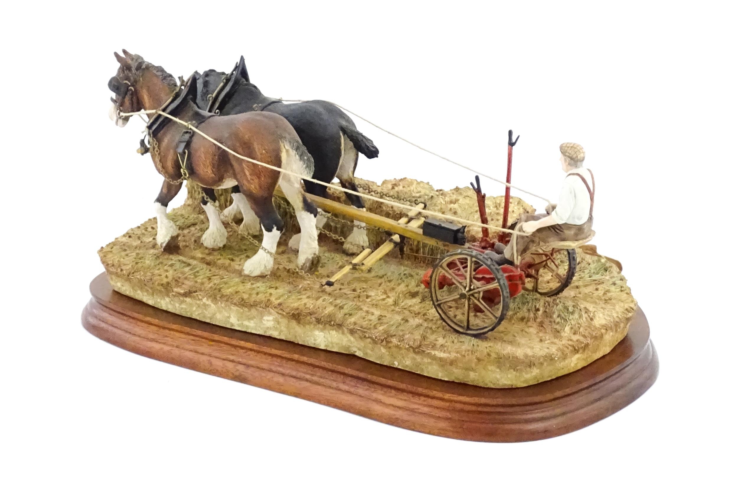 A Border Fine Arts limited edition model Hay Cutting Starts Today, Standard edition, by Ray Ayres, - Image 5 of 9