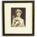 After Anna Lea Merritt (1844-1930), Etching, The actress Dame Alice Ellen Terry as Ophelia in