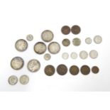 Coins: A quantity of assorted coins from The Netherlands to include some silver examples (25) Please