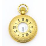 Arnex Time Co. Inc : A gold plated pocket watch, the dial signed Arnex . Approx 1 3/4" wide Please