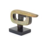 A 20thC limited edition bronze titled Centre Point depicting a pointing finger, by John Farnham (