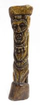 Ethnographic / Native / Tribal: An African Yoruba tribal carved water buffalo thigh bone with