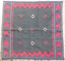 Carpet / rug : A North East Persian Sofreh Kilim, the dark ground with geometric motifs and