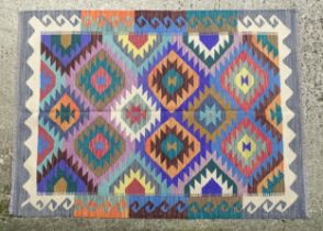 Carpet / Rug : An Anatolian Turkish Kilim. Approx. 78 3/4 x 58 1/4" Please Note - we do not make