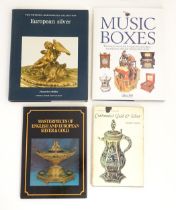 Books: Four assorted antiques collector books comprising Continental Gold & Silver by Gerald Taylor,