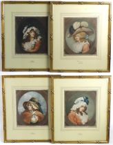 Henry T Greenhead after George Morland, Early 20th century, Mezzotints, Four portraits comprising