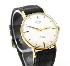 A Rotary wrist watch, the dial signed Rotary 17 Jewels Incabloc, with 9ct gold case by M. Dreyfus.