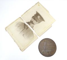 Militaria, WWI / WW1 / World War One / First World War : a bronze 'death penny' commemorative plaque