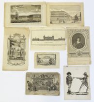 A quantity of 18th century and later engravings / etchings to include two plates for Middleton's