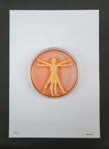 Imbue, 21st century, Limited edition screen print, Vitruvian Man-Made. Signed and numbered 368 / 500