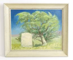 Mary E. Sherman, 20th century, Oil on board, The Guardian Tree. Signed lower right and ascribed