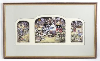 Graham Clarke (b. 1941), Limited edition colour etching and aquatint triptych, The Royal Star,