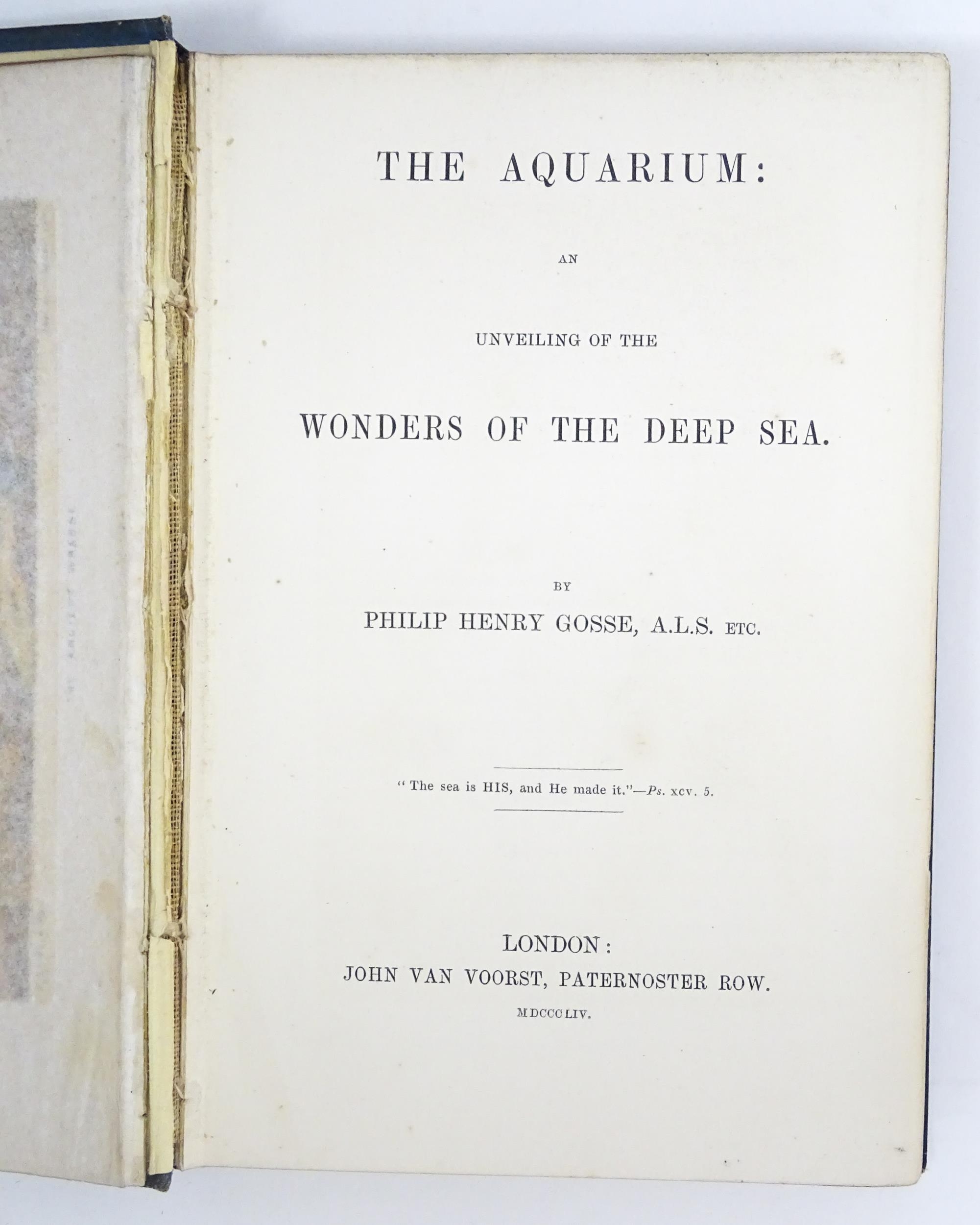 Book: The Aquarium: An Unveiling of the Wonders of the Deep Sea, by Philip Henry Gosse. Published by - Image 6 of 6