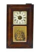 An American ogee / kipper wall clock by Seth Thomas, Thomaston , Connecticut. The dial signed F J