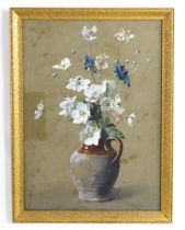 K. G. Edwards, Early 20th century, Watercolour and bodycolour, A still life study with anemone