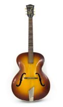 Musical Instrument : a Hofner Congress archtop acoustic guitar, serial number 12175 (1959-1962.)