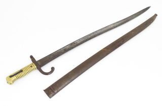 Militaria : a 19thC French M1866 Chassepot Yataghan sword bayonet , bearing Alex Coppel Solingen
