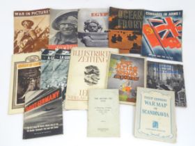 Militaria, WWII / World War 2 / Second World War / WW2 : a quantity of Allied and Axis publications,