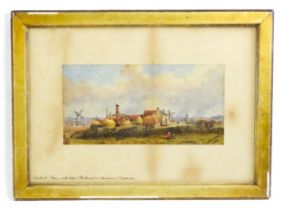 Thomas Grainger (1849-1930), Watercolour, Catcote Farm with West Hartlepool & Cleveland in the