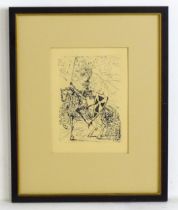 After Salvador Dali (1904-1989), Etching, El Cid. Approx. 6 3/4" x 4 3/4" Please Note - we do not