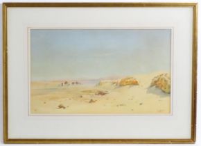 William Ashton, Early 20th century, Watercolour, A Middle Eastern desert scene with Arab