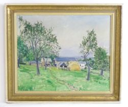 Harold Fletcher Trew (1888-1968), Oil on canvas, English School, Luxtree Farm, Longhope,