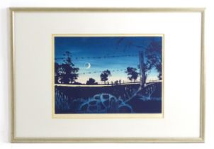 Michael Bolton, 20th century, Limited edition screenprint, Moonwalk. Signed, titled and numbered